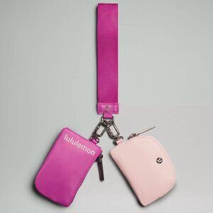 NWT Lululemon Dual Pouch Wristlet - POW Pink Tone/Flush Pink